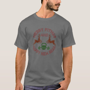 T-shirt Merry Fitmas And A Happy New Year