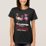 T-shirt Merry Flocking Christmas Reindeer Santa Flamingo<br><div class="desc">Merry Flocking Christmas Reindeer Santa Flamingo Xmas</div>