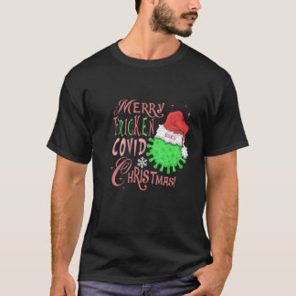 T-shirt Merry Fricken Covid Christmas Shirt Design