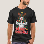 T-shirt Merry Goose-mas Reindeer Antlers Funny Christmas G (Devant)