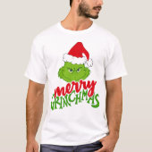 T-shirt Merry Green Christmas Creature Design (Devant)