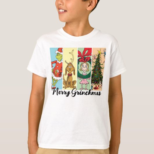 T-shirt Merry Grinchmas Holiday Collage (Devant)