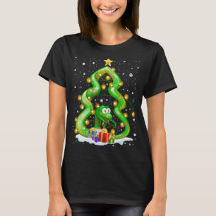 T-shirt Merry Hisstmass Joyeux serpent Python Arbre de Noë