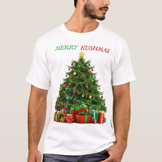 T-shirt Merry kushmas (Devant)