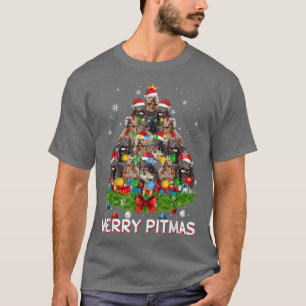 T-shirt Merry Pitmas Pitbull Dog Ugly Christmas Sweater Tr
