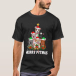 T-shirt Merry Pitmas Santa Pitbull Dog Ugly Christmas Xmas<br><div class="desc">Merry Pitmas Santa Pitbull Dog Ugly Christmas Xmas Tree Dogs</div>