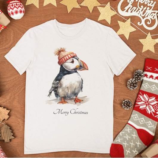 T-shirt Merry Puffin, personnalisé