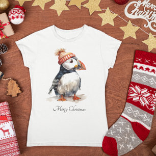 T-shirt Merry Puffin, personnalisé