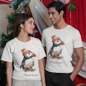 T-shirt Merry Puffin, personnalisé