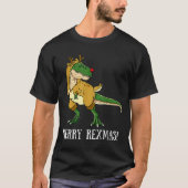 T-shirt Merry Rexmas Reindeer T-rex Rudolph Dinosaur Chris (Devant)