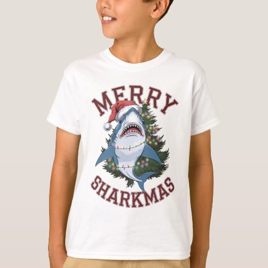 T-shirt Merry sharkmas (Devant)
