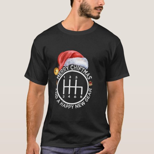 T-shirt Merry Shiftmas et Happy New Gear Festive Automoti (Devant)