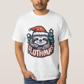 T-shirt MERRY SLOTHMAS gift (Devant)