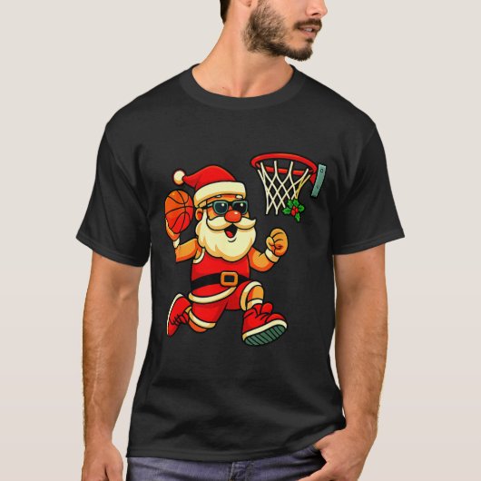 T-shirt Merry Swishmas Ugly Christmas Sweater Basketball C (Devant)