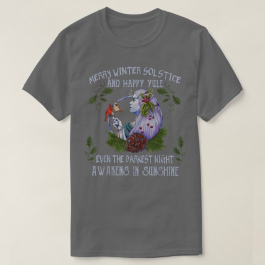 T-shirt Merry Winter Solstice And Happy Yule  (Design devant)