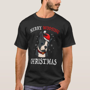 T-shirt Merry Woofing Christmas French Bulldog Frenchie D