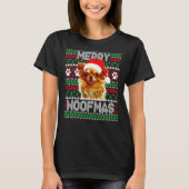 T-shirt Merry Woofmas jolie longue robe Chihuahua Chien mo (Devant)