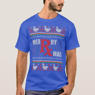 T-shirt Merry Xmas Pharmacien Pharmacie Pharmacien Noël la