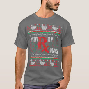 T-shirt Merry Xmas Pharmacien Pharmacie Pharmacien Noël la