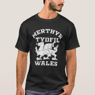 T-shirt Merthyr Tydfil Hommes Femmes Enfants Étudiants Wel