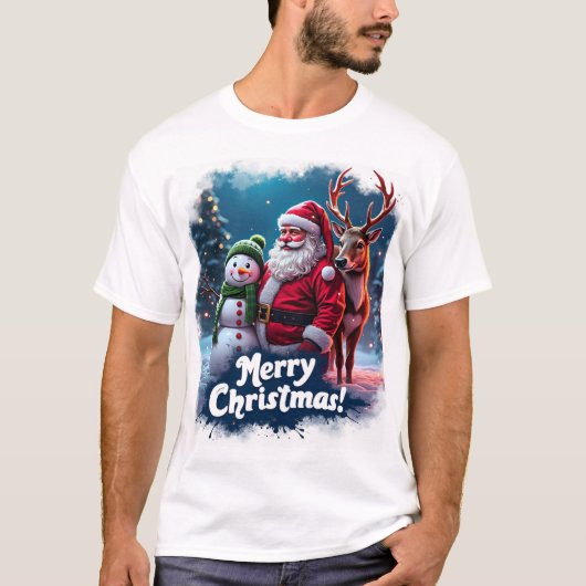 T-shirt Merveilles de Noël joyeuses (Devant)