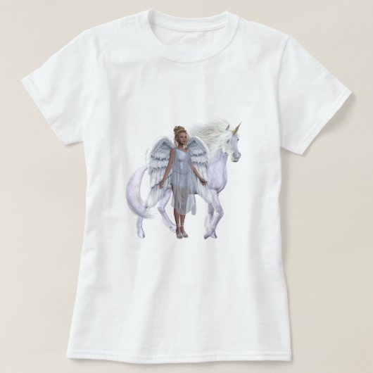T-shirt merveilleux d'ange et de licorne (Design devant)