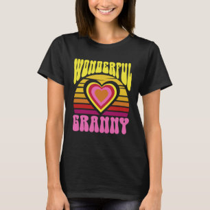 T-shirt Merveilleux Granny mignonne Sunset Hearts Fête des