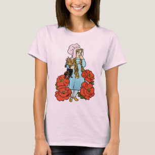 T-shirt Merveilleux Magicien d'Oz, Dorothy, Fleurs de Pavo