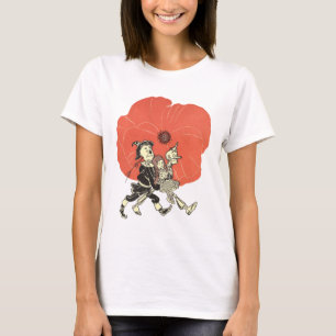 T-shirt Merveilleux Sorcier d'Oz, Dorothy avec fleurs de p