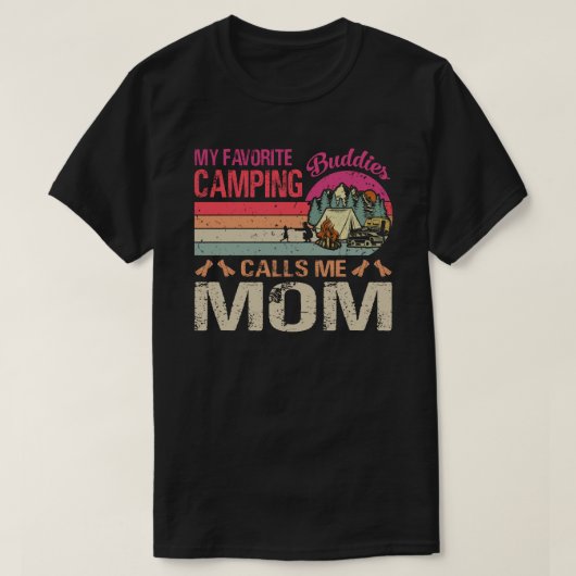 T-shirt Mes Amies De Camping Préférées Appelez-Moi Maman F (Design devant)