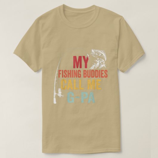 T-shirt Mes amis de pêche préférés, appelez-moi GPa Fishe (Design devant)