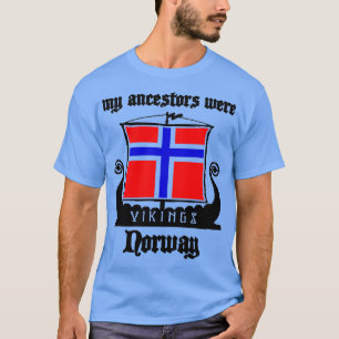 T-shirt Mes ancêtres étaient vikings normay flag drakkar b