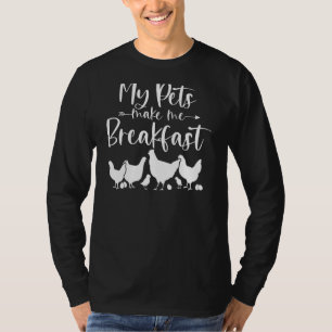 T-shirt Mes Animaux Me Faire Petit Déjeuner Drôle Poulet F