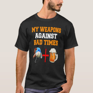 T-shirt Mes Armes Contre Les Mauvais Temps Bière Et Baseba