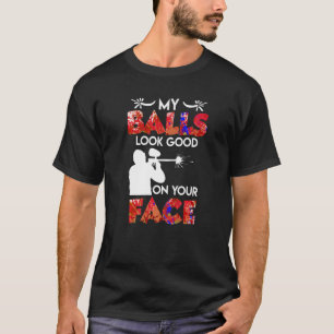 T-shirt Mes Boules Ont L'Air Bonnes Sur Ton Painball Visag