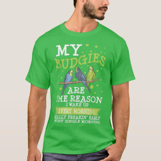 T-shirt Mes Budgies Parrot Bird Budgerigar Funny Budgie