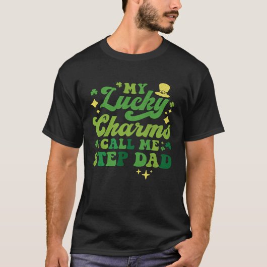 T-shirt Mes charmes chanceux appelez-moi Étape Papa St Pat (Devant)