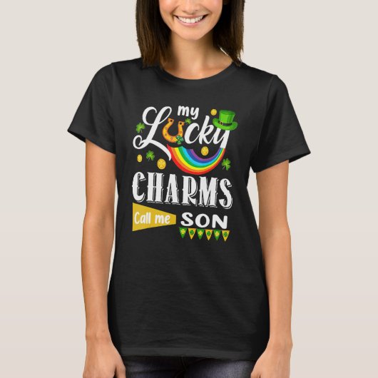 T-shirt Mes Charmes Chanceux M'Appelent Son Jour de la Sai (Devant)