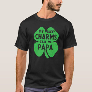 T-shirt Mes charmes chanceux m'appellent Papa Funny Jour d