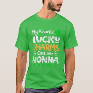 T-shirt Mes Charms Chanceux Favoris Appelez-Moi Nonna Funn
