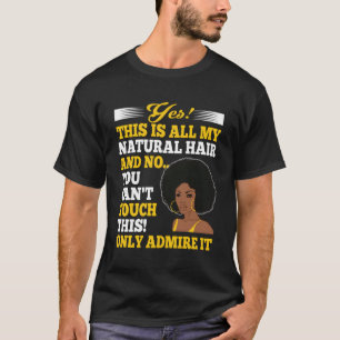 T-shirt Mes cheveux naturels mignon héritage afro-américai