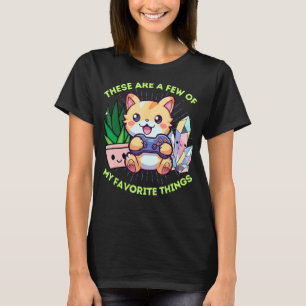 T-shirt Mes Choses Préférées Chats Plantes Jeux & Cristaux
