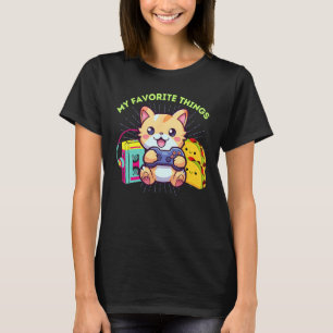 T-shirt Mes Choses Préférées Jeux Vidéo Chat Tacos Les Ann
