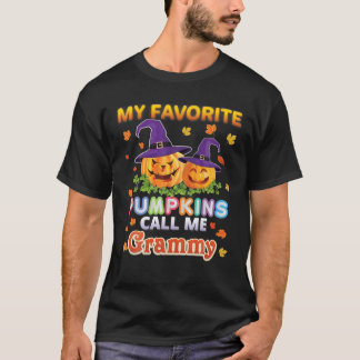 T-shirt Mes Citrouilles Préférés M'Appelent Grammy De Dans