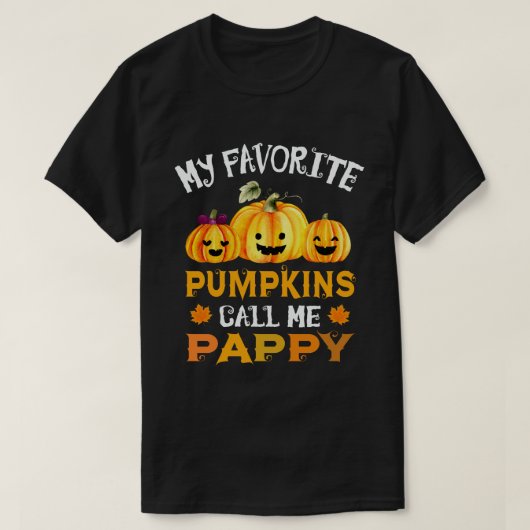 T-shirt Mes Citrouilles préférés M'Appelent Pappy Funny Ha (Design devant)