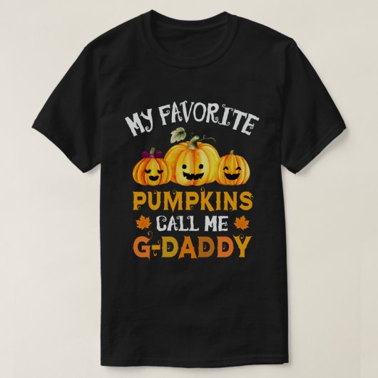 T-shirt Mes Citrouilles préférés m'appellent G-daddy Hallo (Design devant)