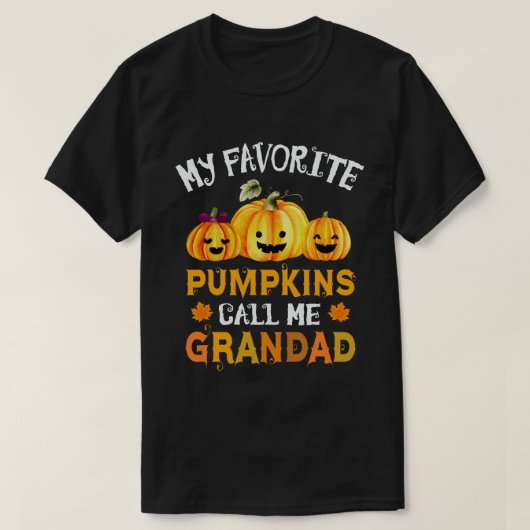 T-shirt Mes Citrouilles préférés m'appellent Grand-Hallowe (Design devant)