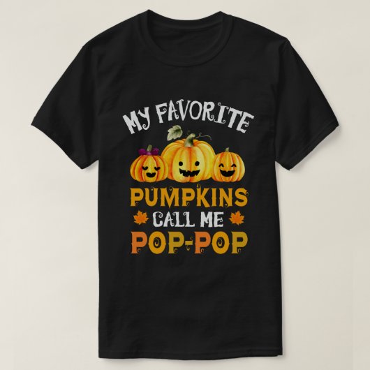 T-shirt Mes Citrouilles préférés m'appellent Halloween pop (Design devant)