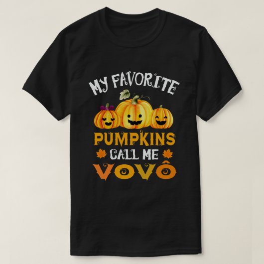 T-shirt Mes Citrouilles préférés m'appellent Vovo Funny Ha (Design devant)