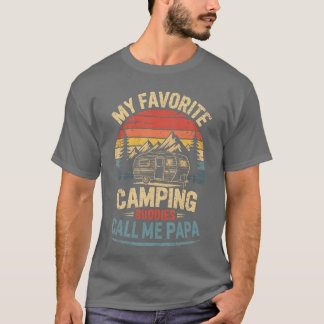 T-shirt Mes copains de camping préférés m'appellent Papa V